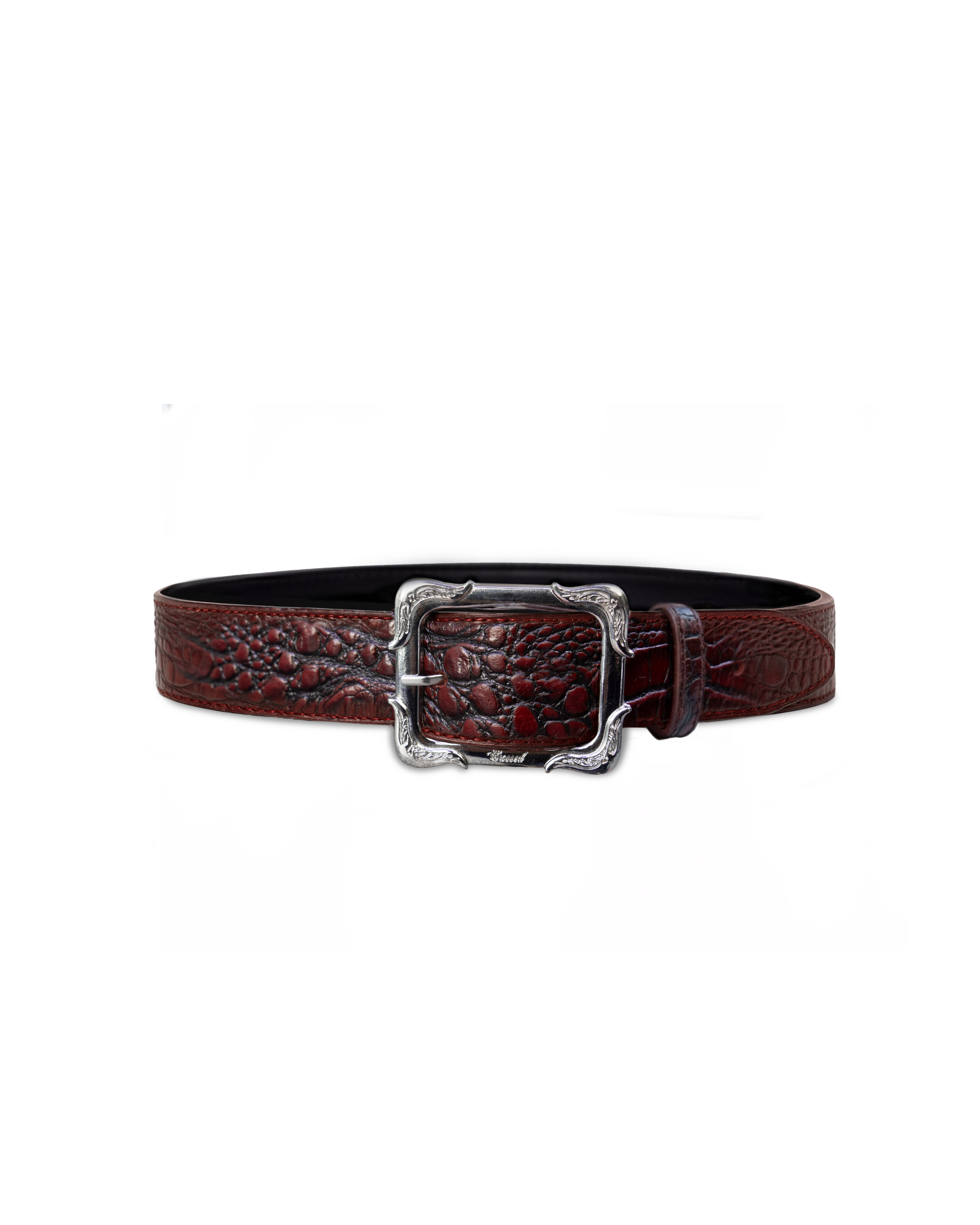 Red Croco Icon Belt